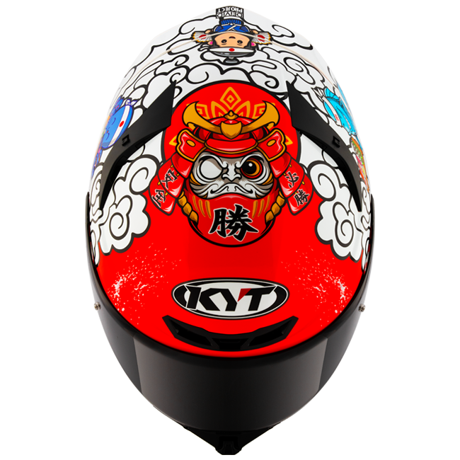 KYT TT-Revo full-face helmet in Sushi Time gloss graphic finish