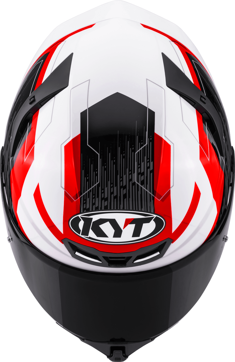 KYT TT-Revo full-face helmet Speeding White Red graphic Y6TR0051