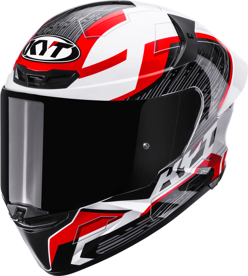 KYT TT-Revo full-face helmet Speeding White Red graphic Y6TR0051