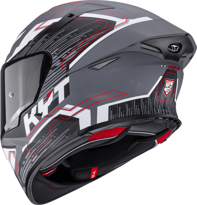 KYT TT-Revo full-face helmet in Speeding Matt Grey finish, part Y6TR0052