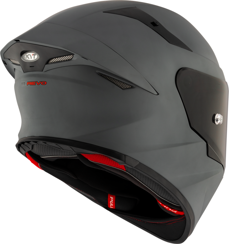 KYT TT-Revo full-face helmet in matte anthracite grey — part number Y6TR00X1