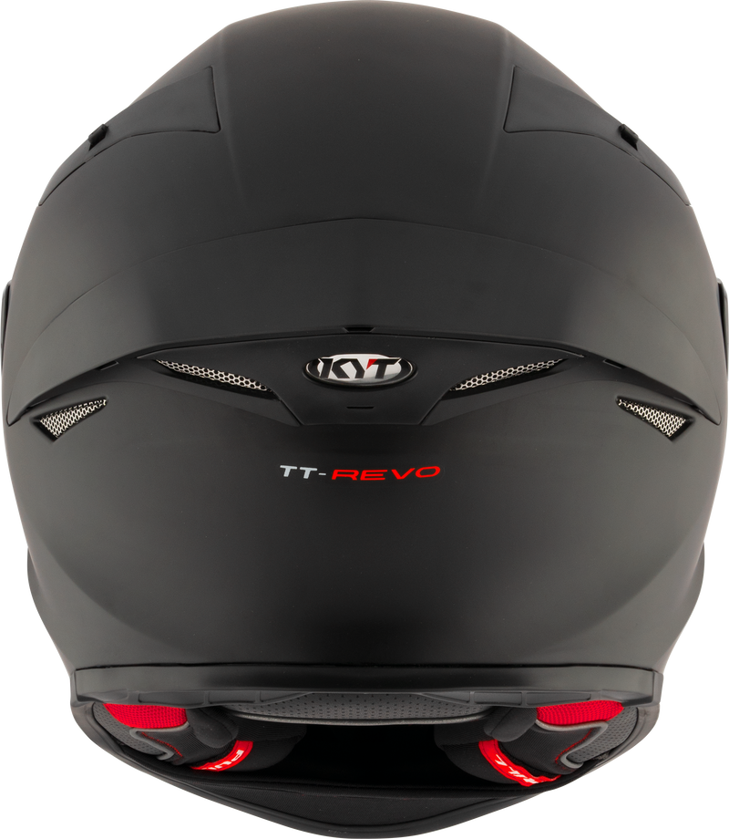 KYT TT-Revo full-face helmet in matte black, ECE 22.06 approved, part Y6TR00X6