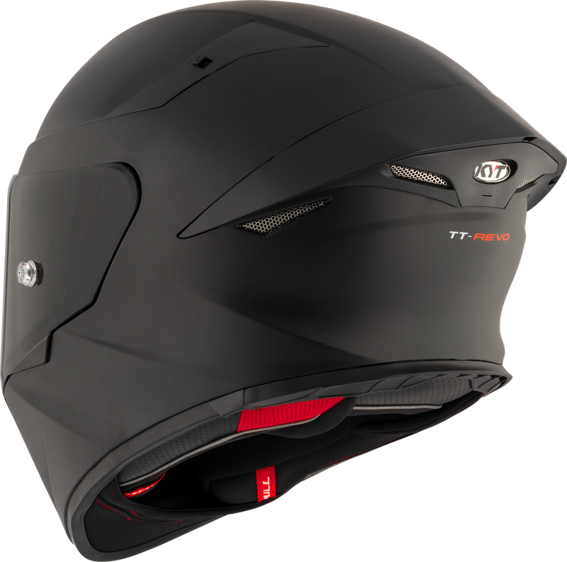 KYT TT-Revo full-face helmet in matte black, ECE 22.06 approved, part Y6TR00X6