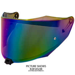 KYT R1R Iridium Rainbow Visor