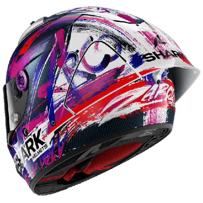 Shark Aeron GP FIM Racing helmet Johann Zarco Signature Replica 2025 violet matte carbon