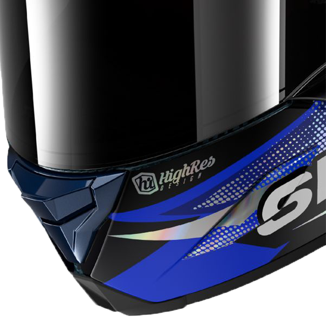 Shark Aeron GP FIM helmet Johann Zarco Victory 2025 replica in blue, white and red DBU livery