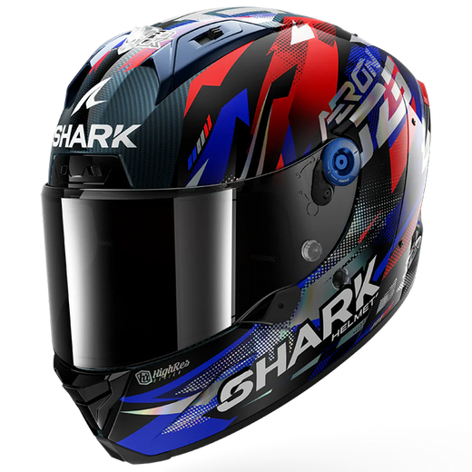 Shark Aeron Johann Zarco GP de France Replica Helmet – Carbon Blue Chrome