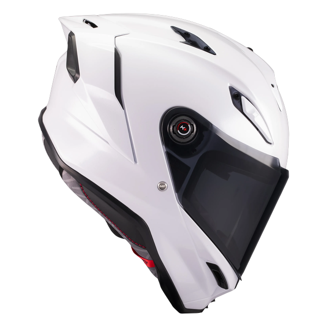 MT-Helmets KRE 2 Pure A0 full-face helmet in gloss white — detail view