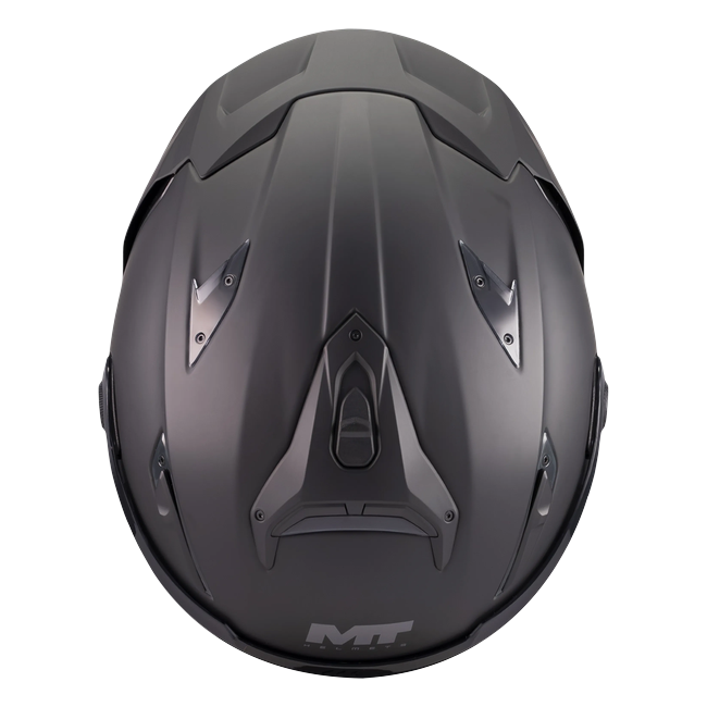 MT-Helmets KRE 2 Pure A1 full-face helmet in matt black — top view