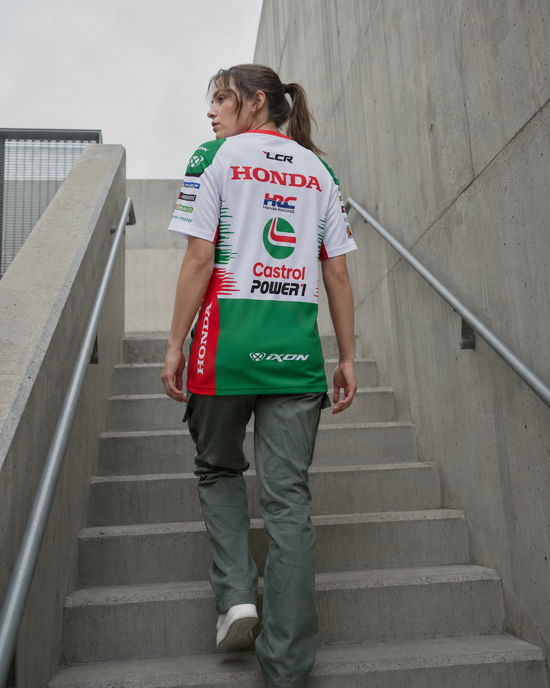 IXON TS1 DUAL ZL 26 Johann Zarco #5 LCR Honda Replica Men's T-Shirt 2026 in green, white and red