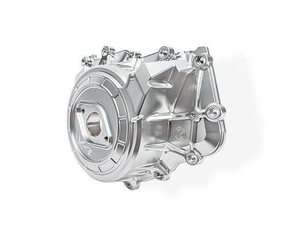 Motocorse left aluminium engine cover with titanium bolts for Ducati Panigale V4
