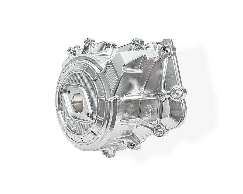 Motocorse left aluminium engine cover with titanium bolts for Ducati Panigale V4