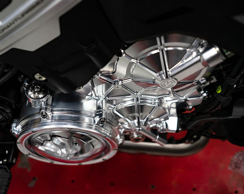 Motocorse CNC aluminium right engine cover for Ducati Panigale V4 with titanium bolts