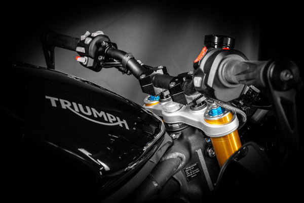 Gilles 2DGT handlebar risers fitted to a motorcycle