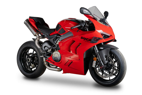 Spark GDU8838 rectangular titanium slip-on silencers on Ducati Panigale V4