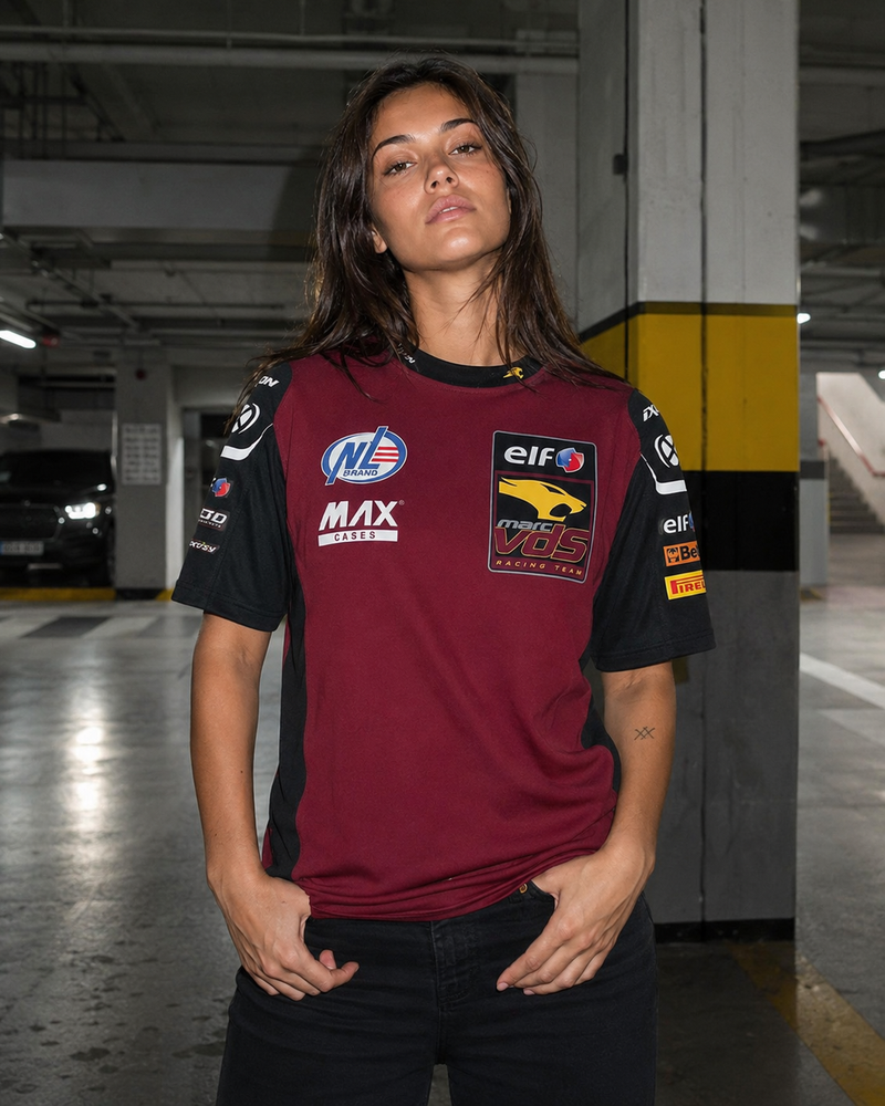 IXON ELF Marc VDS Racing Team T-Shirt Replica 2026 men's bordeaux and black