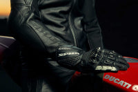 Spidi Carbo 5 sport motorcycle leather gloves men's black