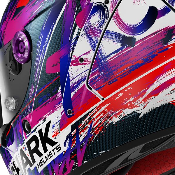 Shark Aeron GP FIM Racing helmet Johann Zarco Signature Replica 2025 violet matte carbon