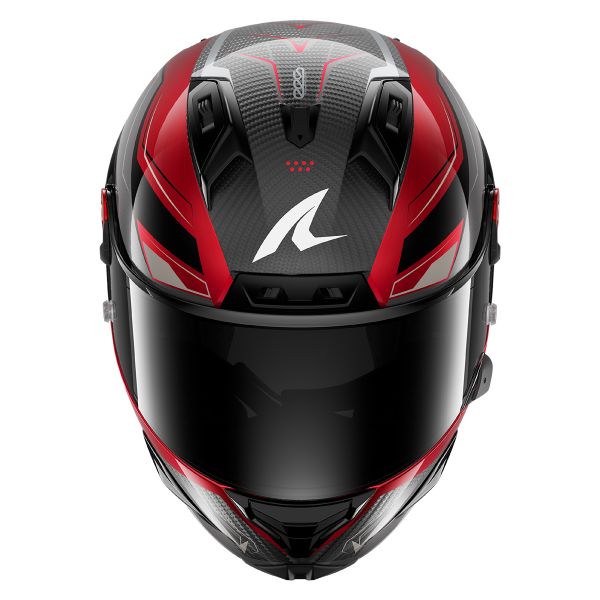 Shark Aeron RS Mekarium DRS full-face helmet in red and silver