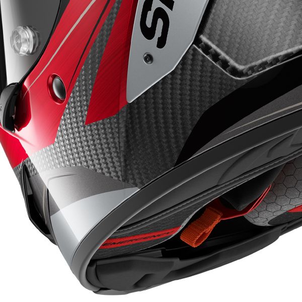 Shark Aeron RS Mekarium DRS full-face helmet in red and silver