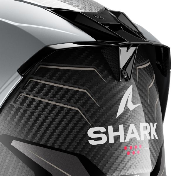 Shark Aeron RS Mekarium DRS full-face helmet in red and silver