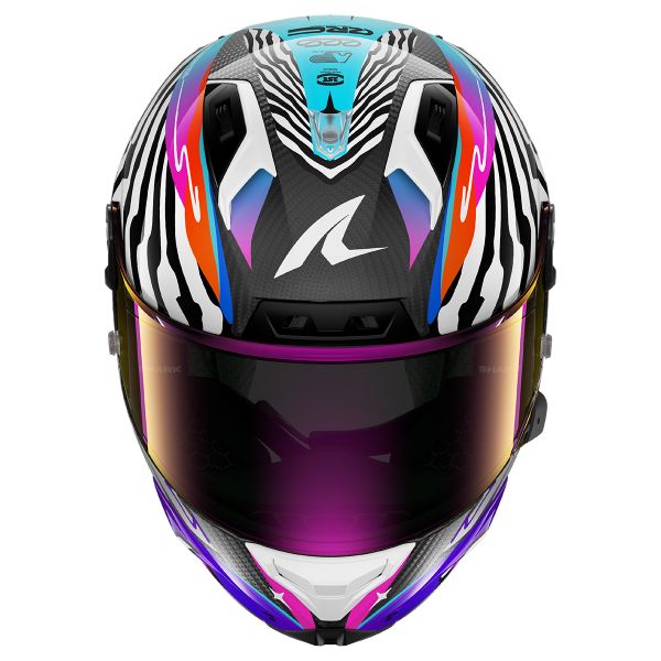 Shark Aeron Speed-Fancy DWO full-face helmet in white and orange