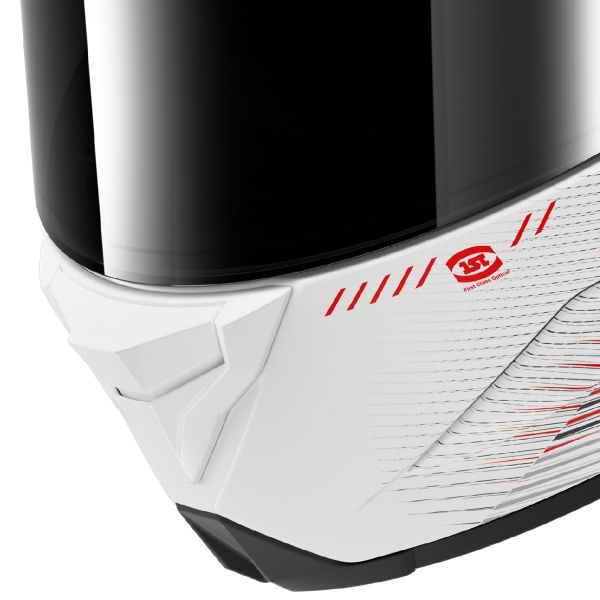 Shark Aeron full-face helmet in Speed-Tech DWR white and red livery