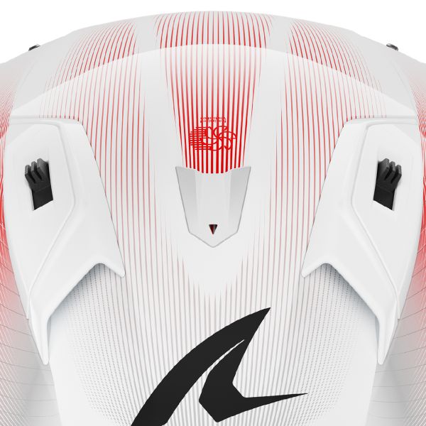 Shark Aeron full-face helmet in Speed-Tech DWR white and red livery