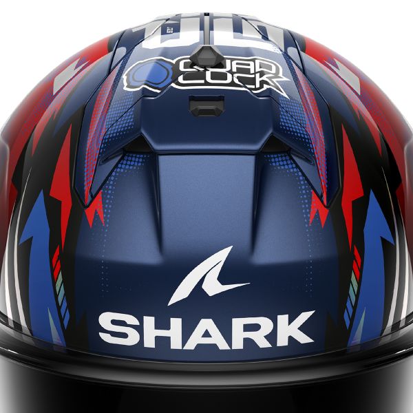 Shark Skwal Cup Johann Zarco Replica 2025 HE6530 full-face helmet in red silver and blue