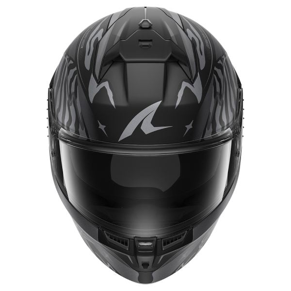 Shark Skwal Cup Speed-Fancy KAS HE6515 full-face helmet in matte silver and anthracite