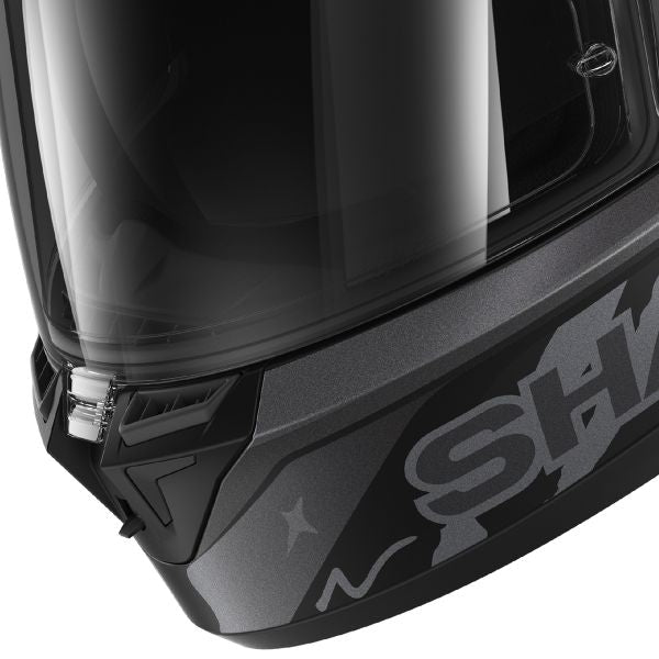 Shark Skwal Cup Speed-Fancy KAS HE6515 full-face helmet in matte silver and anthracite