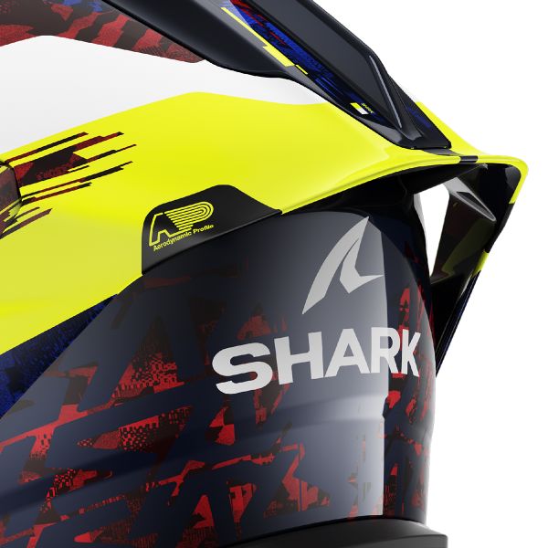 Shark Skwal Cup full-face helmet in Speed-Vib BRY red yellow blue graphic