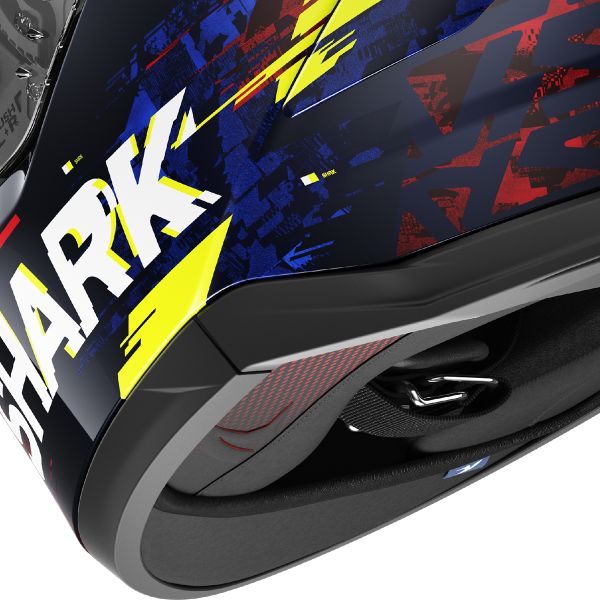 Shark Skwal Cup full-face helmet in Speed-Vib BRY red yellow blue graphic