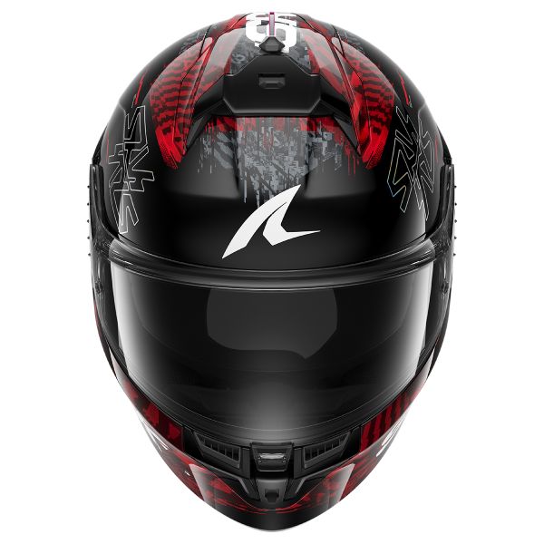 Shark Skwal Cup Speed-Vib KRS full-face helmet in red and silver — HE6510