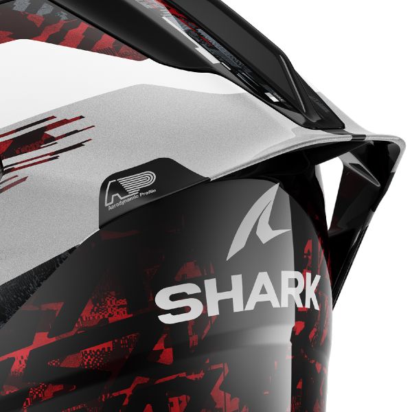 Shark Skwal Cup Speed-Vib KRS full-face helmet in red and silver — HE6510