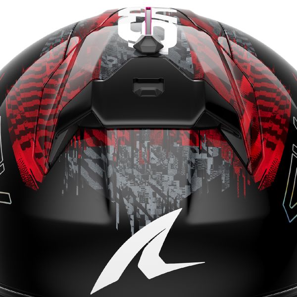 Shark Skwal Cup Speed-Vib KRS full-face helmet in red and silver — HE6510