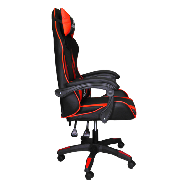 Accossato Chair, Synthetic Leather, Black and Red