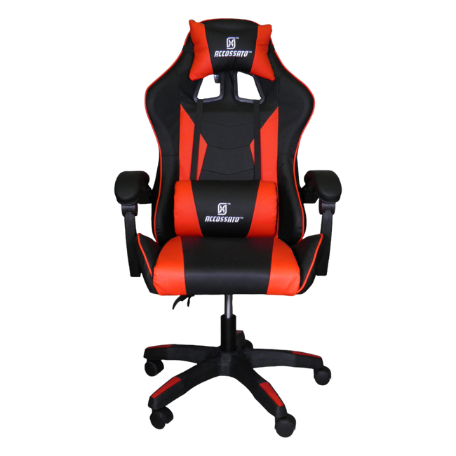 Accossato Chair, Synthetic Leather, Black and Red, view 5