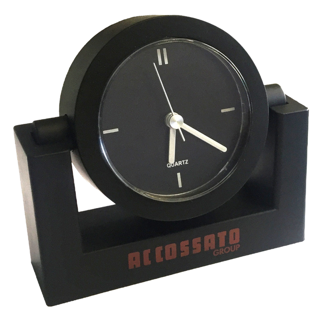 Accossato Desk Alarm Clock, Black
