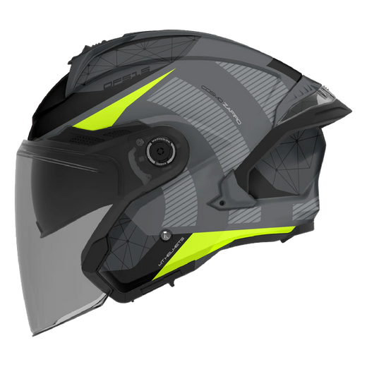 MT-Helmets Cosmo SV Zafiro C3 Jet Helmet – Matt Black / Neon Yellow