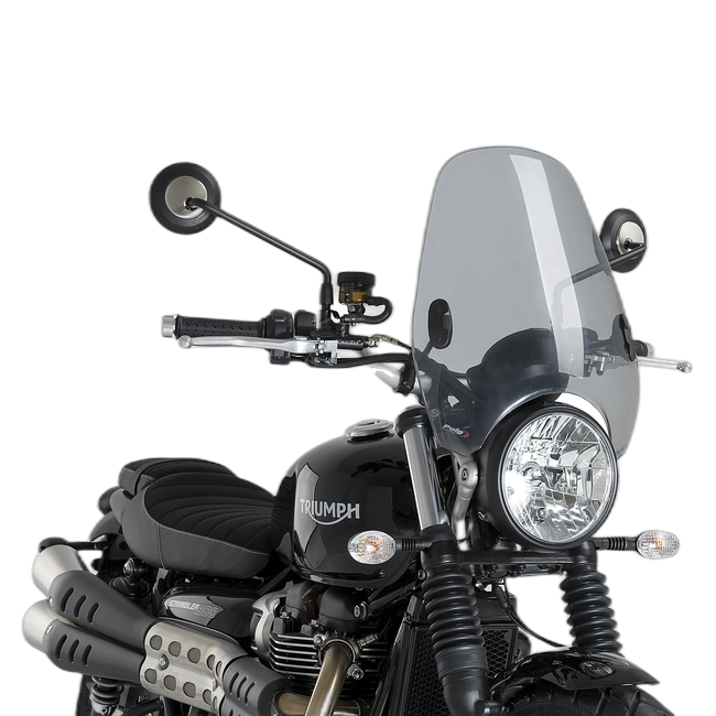 Puig Custom II Windscreen – Universal Fit – Smoke (am Motorrad)