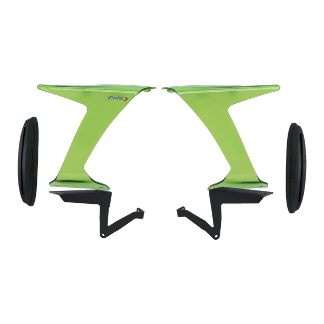 Puig Race Side Spoilers with Winglets for Kawasaki ZX-6R Ninja (2024–2026) – Green