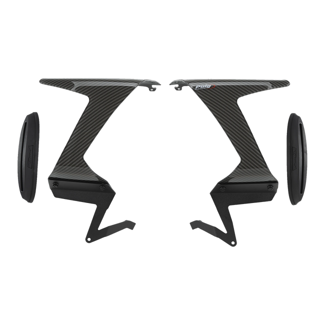 Puig Race Side Spoilers with Winglets for Kawasaki ZX-6R Ninja (2024–2026) – Carbon look