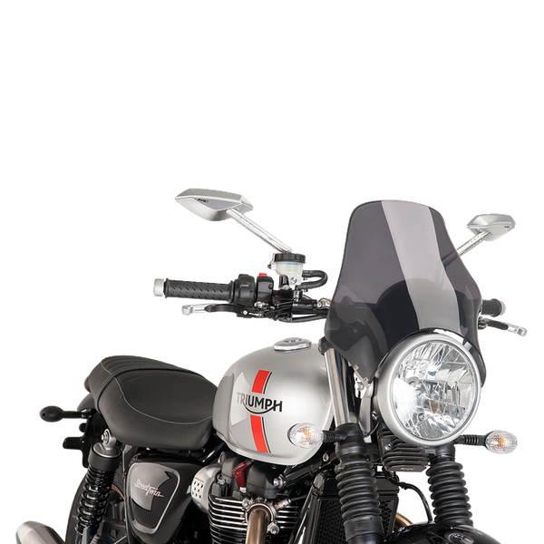 Puig Naked Windscreen for Triumph Street Scrambler (2017–2019) – Dark Smoke (am Motorrad)