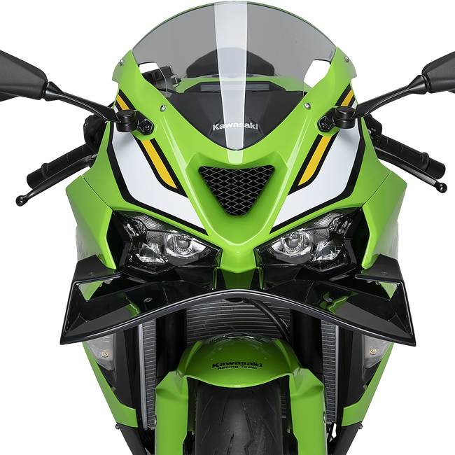 Puig GP Frontal Spoiler Winglet for Kawasaki ZX-6R Ninja (2024–2026) – Black (am Motorrad)