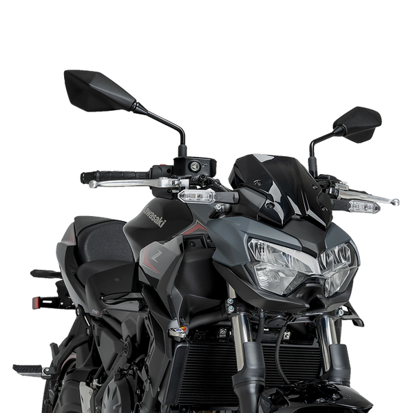 Puig D12 Winglets for Kawasaki Z650 (2020–2026) – Black (am Motorrad)