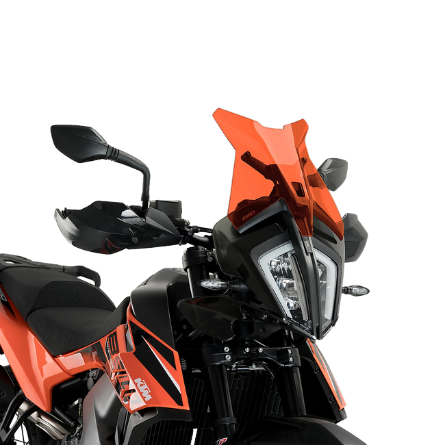 Puig Sport Windscreen for KTM 790 Adventure (2019–2020) – Orange (am Motorrad)