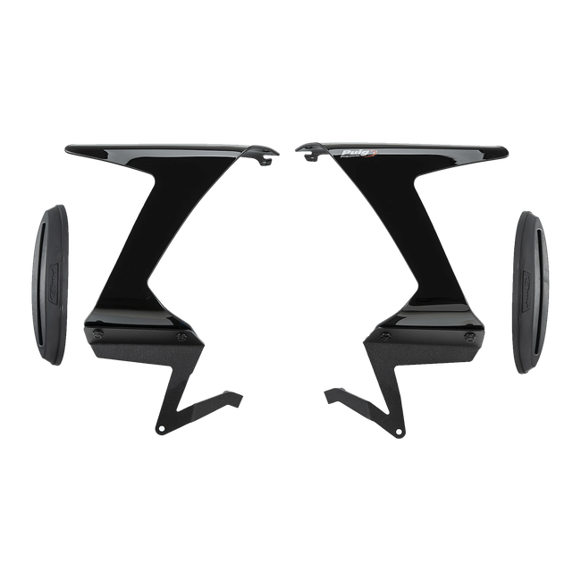 Puig Race Side Spoilers with Winglets for Kawasaki ZX-6R Ninja (2024–2026) – Black