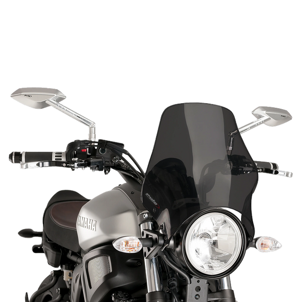 Puig Naked Windscreen for Yamaha XSR700 / Xtribute (2016–2020) – Dark Smoke (am Motorrad)