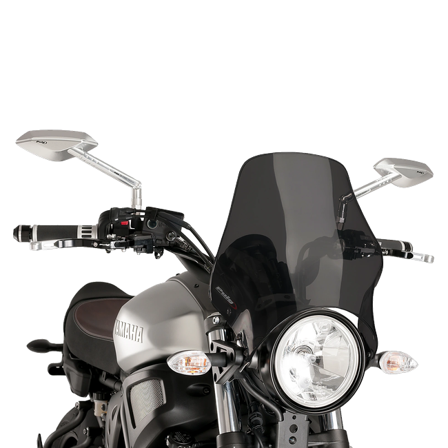 Puig Naked Windscreen for Yamaha XSR700 / Xtribute (2016–2020) – Dark Smoke (am Motorrad)